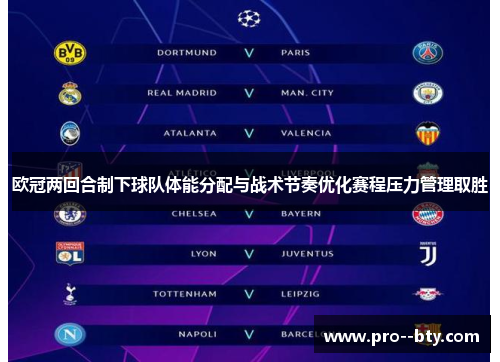 欧冠两回合制下球队体能分配与战术节奏优化赛程压力管理取胜