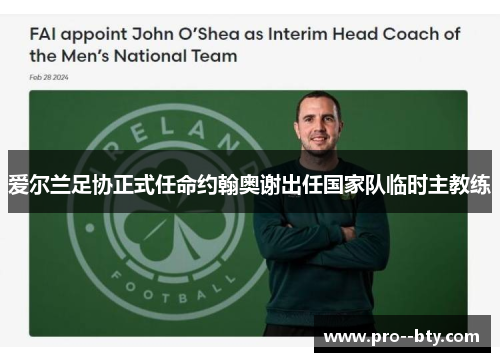 爱尔兰足协正式任命约翰奥谢出任国家队临时主教练